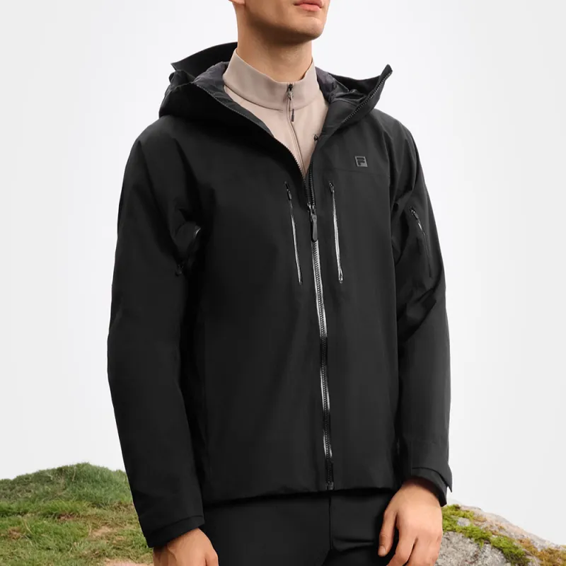 FILA Water Resistant Windbreaker Jacket Men's Pitch Black-3