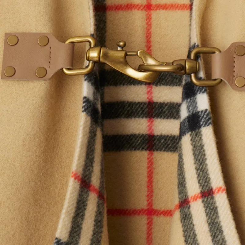 Burberry Check pattern Wool Cape-4