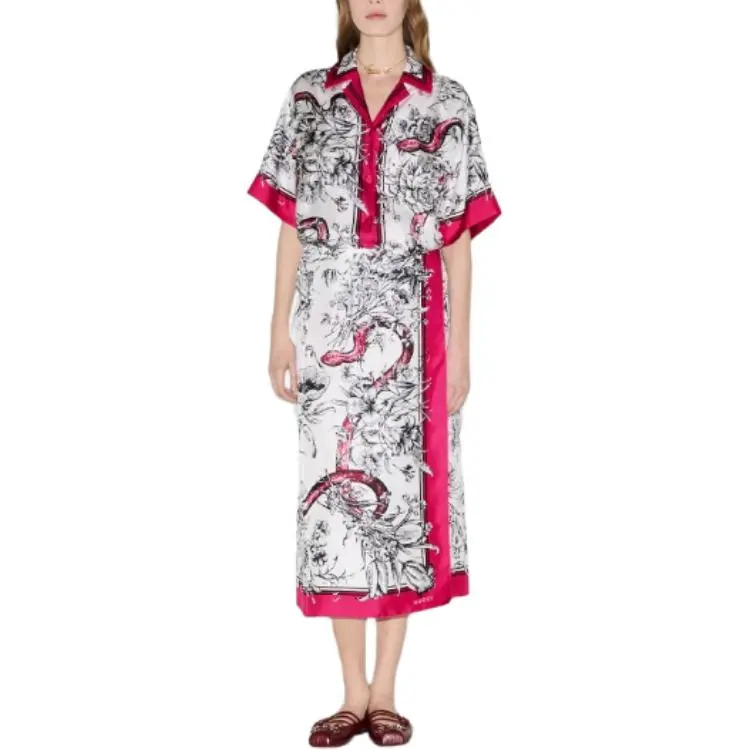 GUCCI SS25 Casual Long Skirt Women's Fuchsia-1
