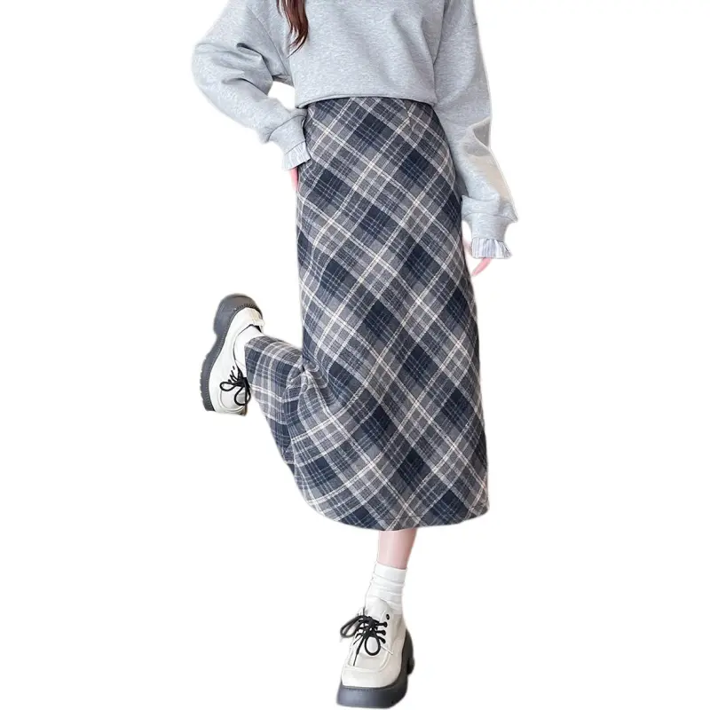 Tonlion Casual Long Skirts Women's Gothic Blue-3