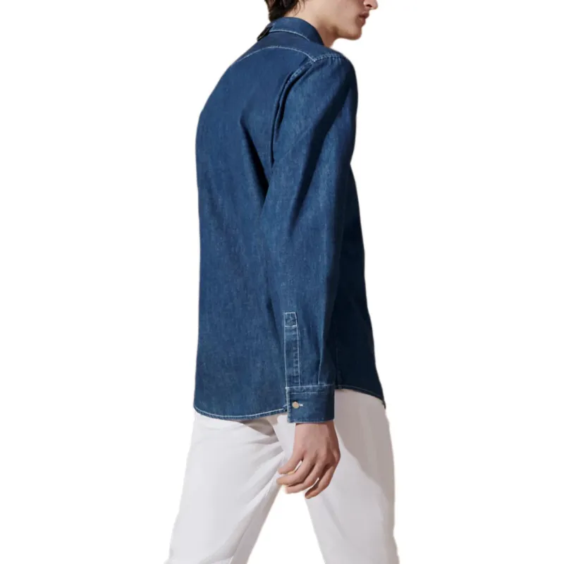 HERMES Shirts Men Blue-1