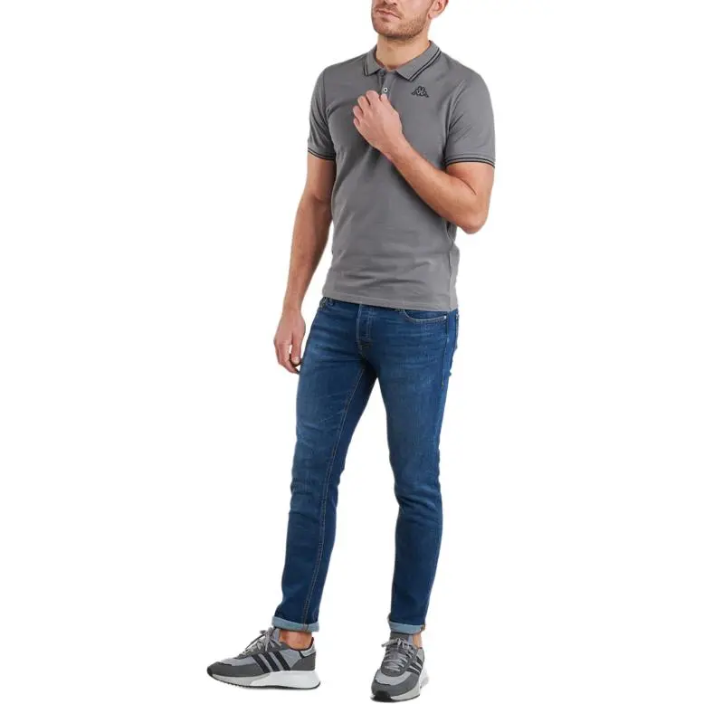 Kappa Polo Shirts Men Gray-3