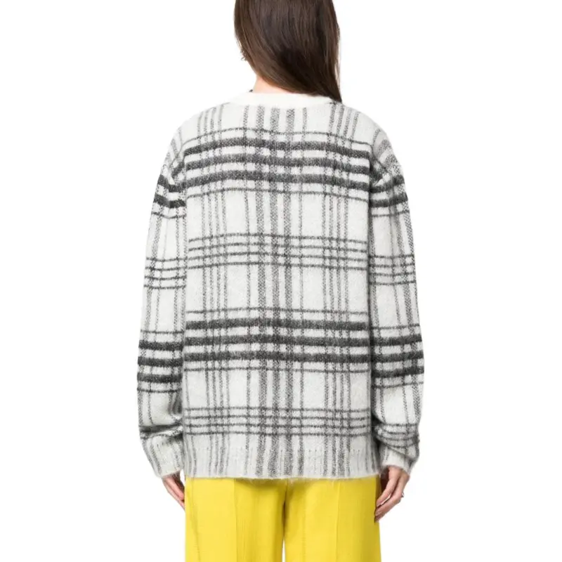 JW Anderson Logo Intarsia Knit Checked Jumper-4