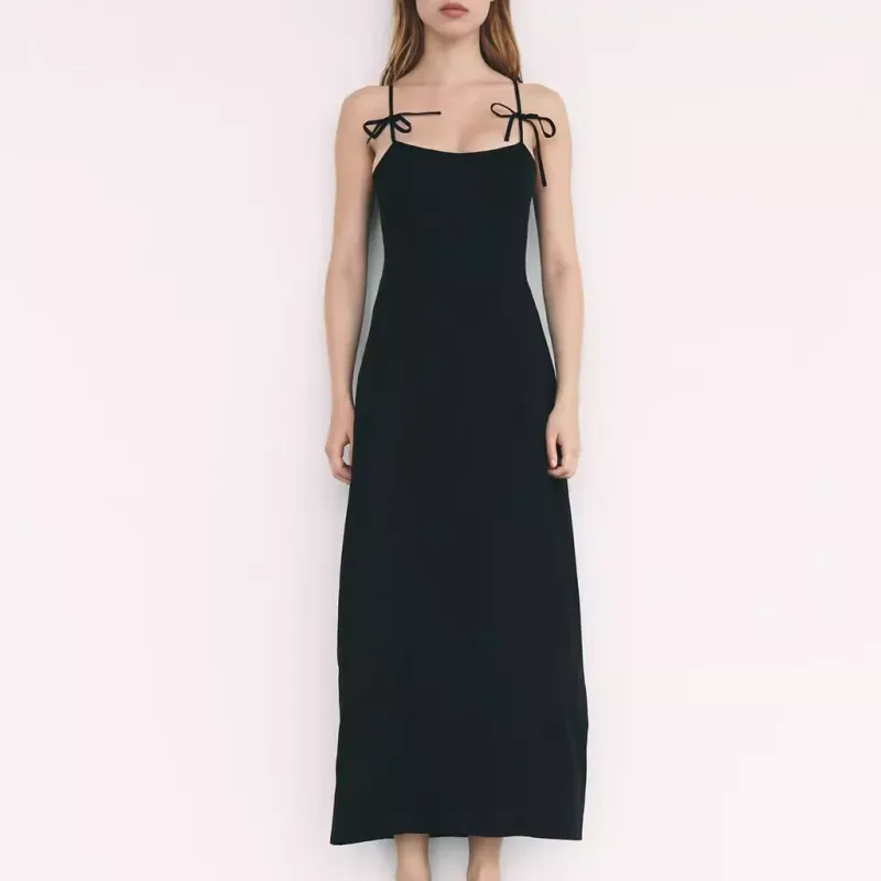 ZARA Slip Dresses Women's Black-2