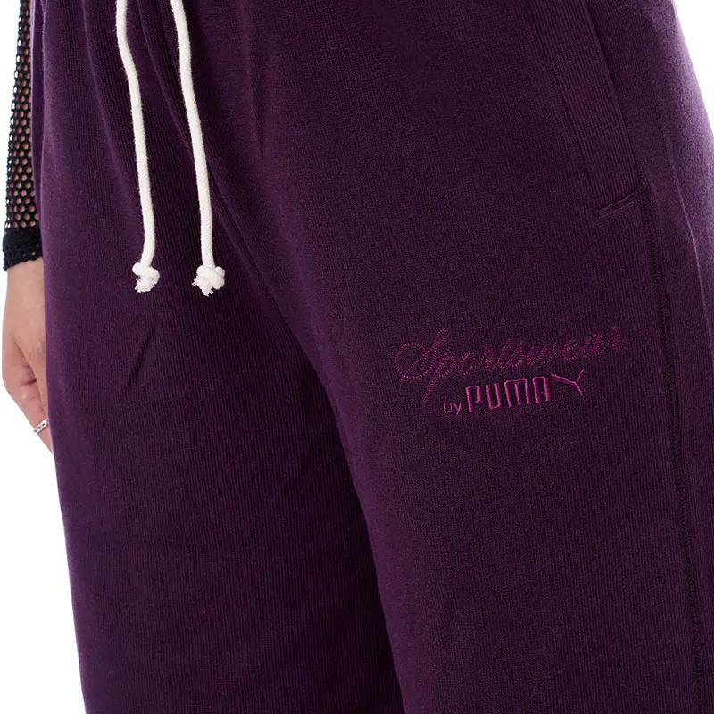 PUMA CLASSICS+ Casual Pants Women's Dark Purple-4