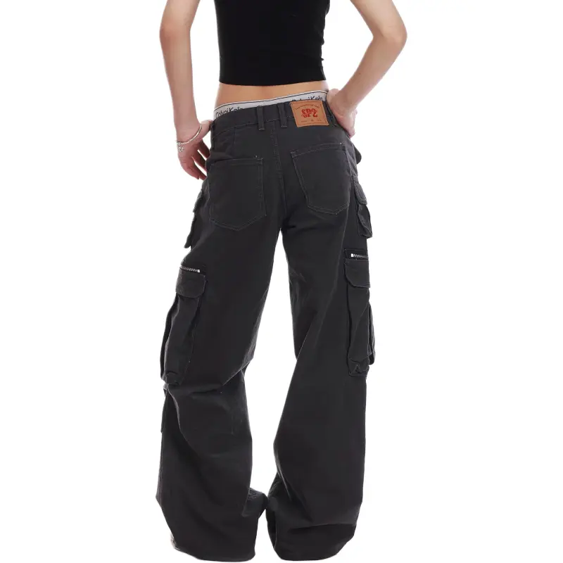 VINMUK Cargo Pants Unisex Dark Gray-3