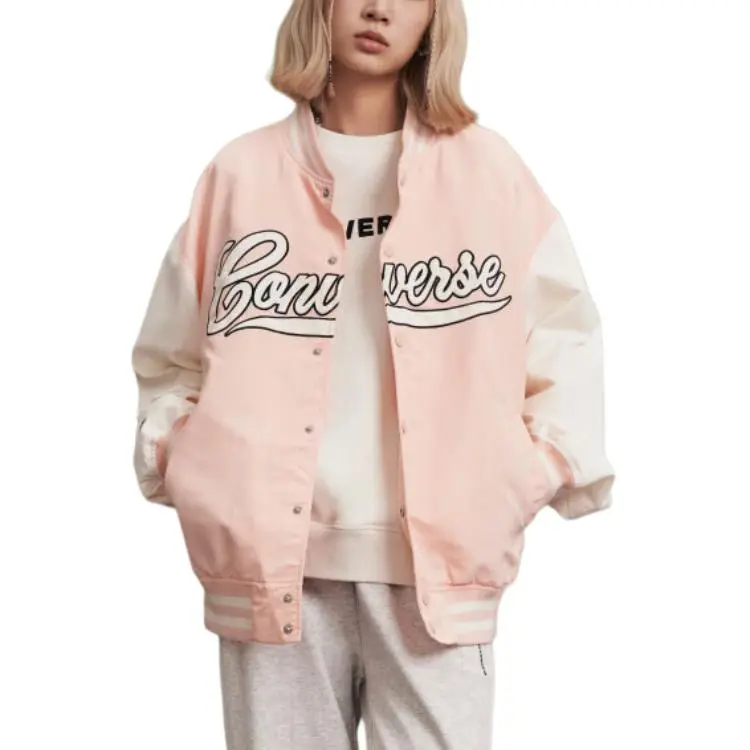 Converse Baseball Jacket Unisex Pink-2