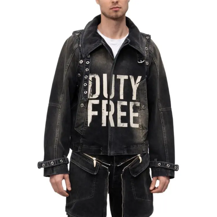 OFF WHITE Denim Jacket Men's Dark Gray-2