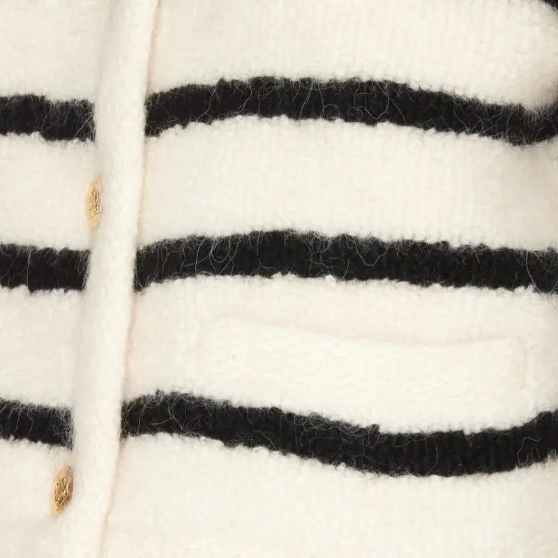 CELINE Marinière Cardigan Jacket In Wool-3