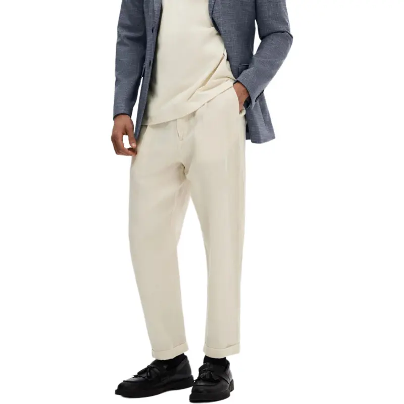 SELECTED Casual Pants Men's Ecru-5