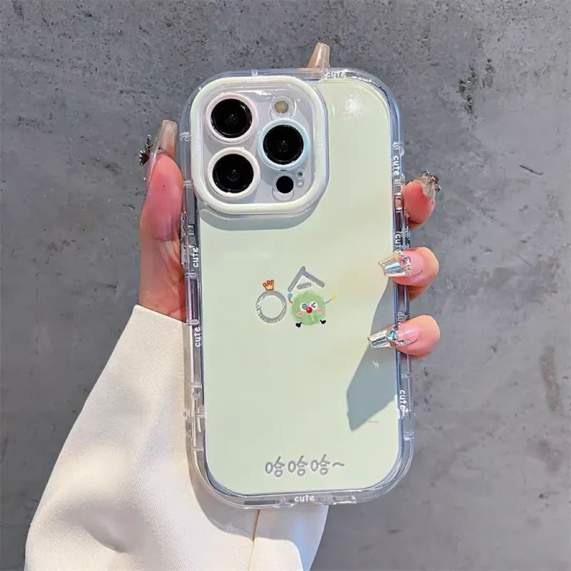 Wei Xin Acrylic Material Camlet Green Base Hah Phone Cases Compatible With IPhone 16/15 Pro Max/Apple 13/14 Pro/Max-1