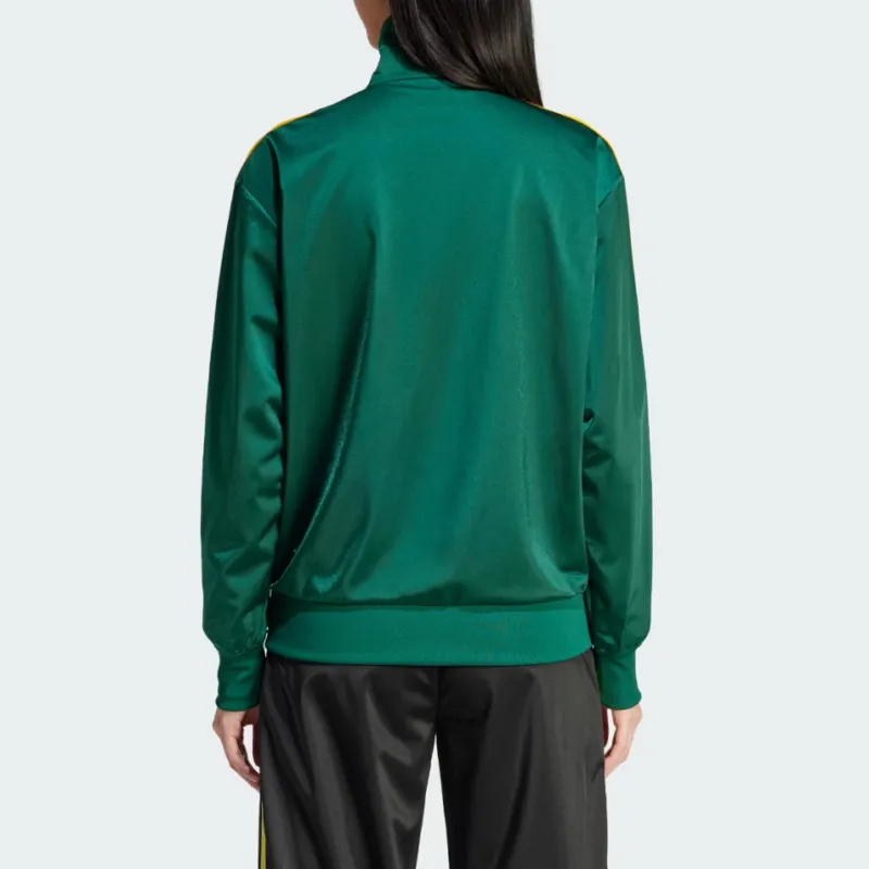 Adidas Women's Adicolor Classic Firebird Loose Track Top Collegiate Green/Crew Yellow-3
