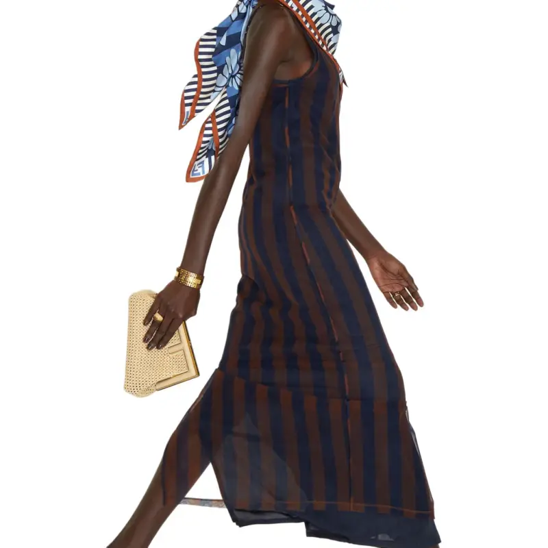 FENDI Pequin Tulle Dress-2
