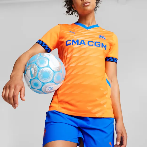 PUMA Olympique De MarseilleDRYCELL SS24 Soccer Jerseys Women's Orange-3