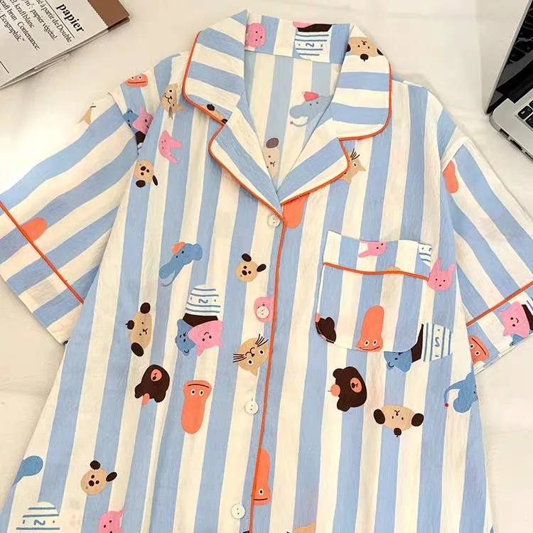 WANANNI Pajama Set Women's Blue-3