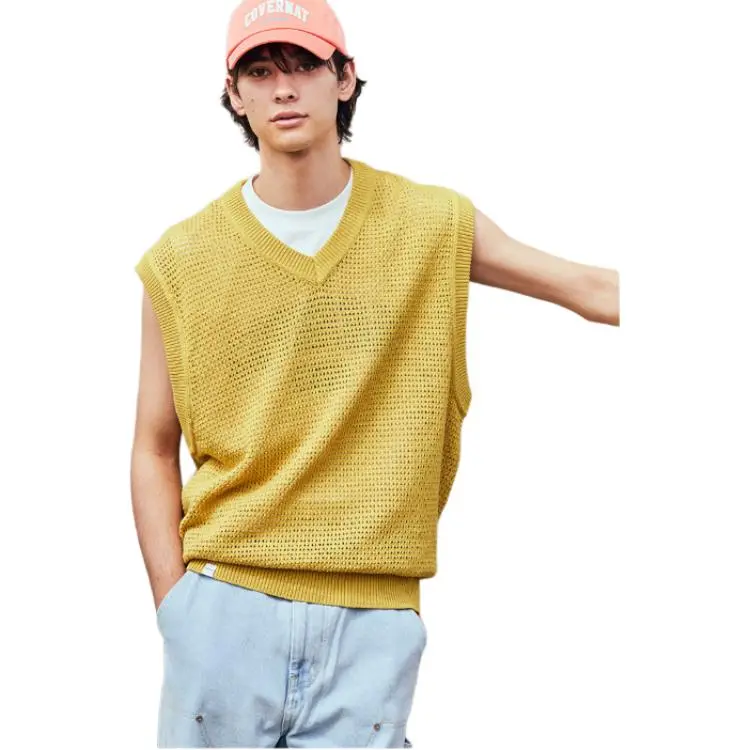 COVERNAT SS24 Vest Men's Light Yellow-3