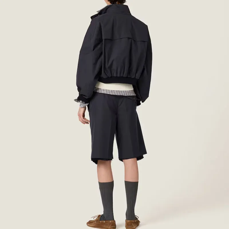 MIU MIU Casual Shorts Unisex Marine Blue-2