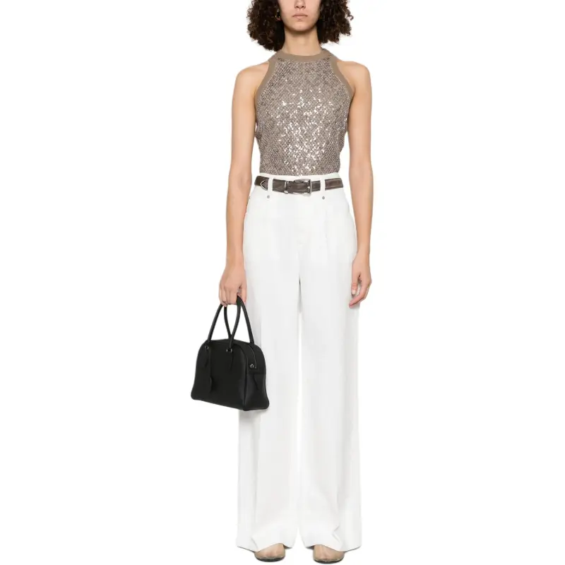 Brunello Cucinelli Sequinned Tank Top-1