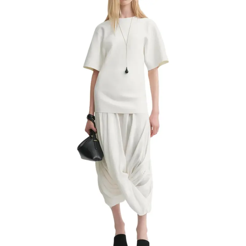 TOTEME Short Sleeved Dress Women's White-1