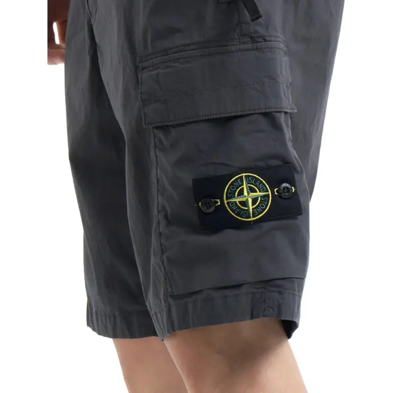 STONE ISLAND Cargo Shorts Men's Charcoal Gray-6