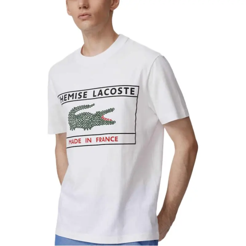 LACOSTE SS22 T Shirt Men's White-4