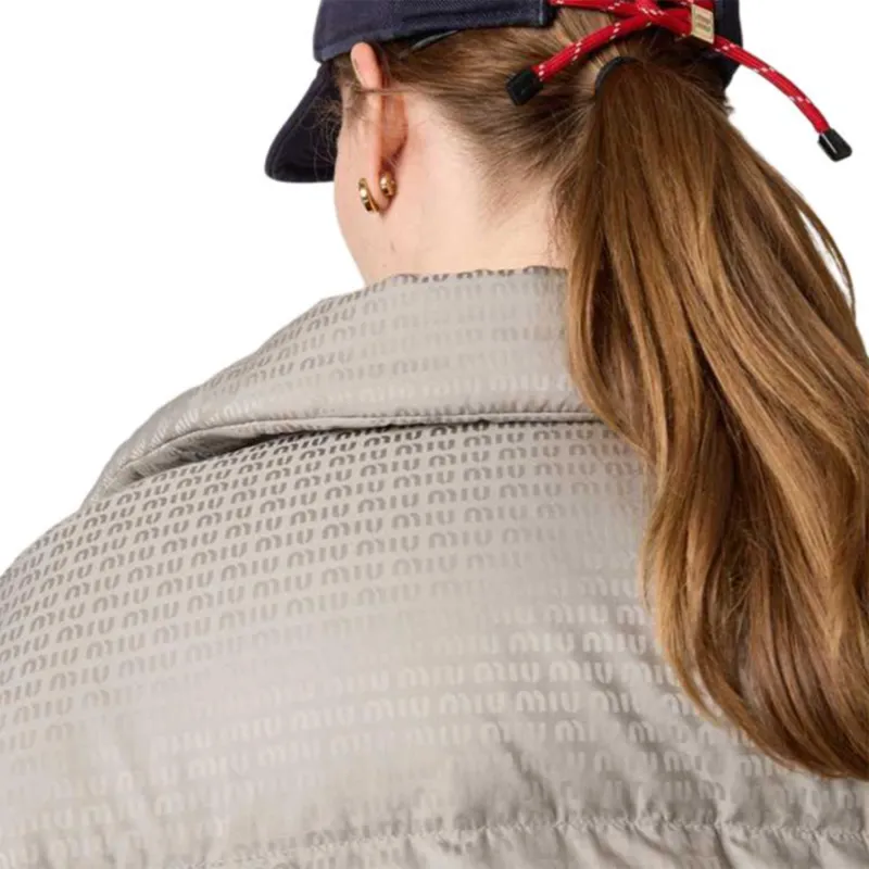 MIU MIU FW24 Down Jacket Women's Gray-3