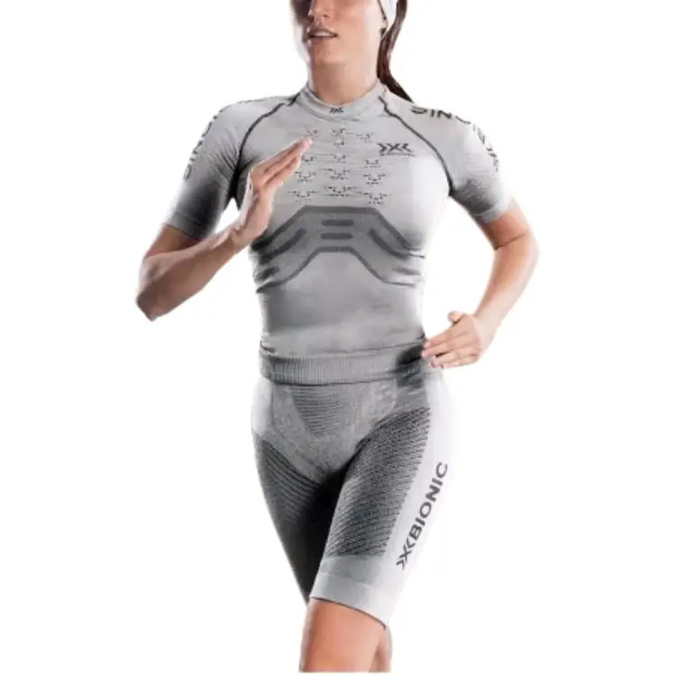 XBIONIC Sports Shorts Unisex Anthracite Gray/Silver-2