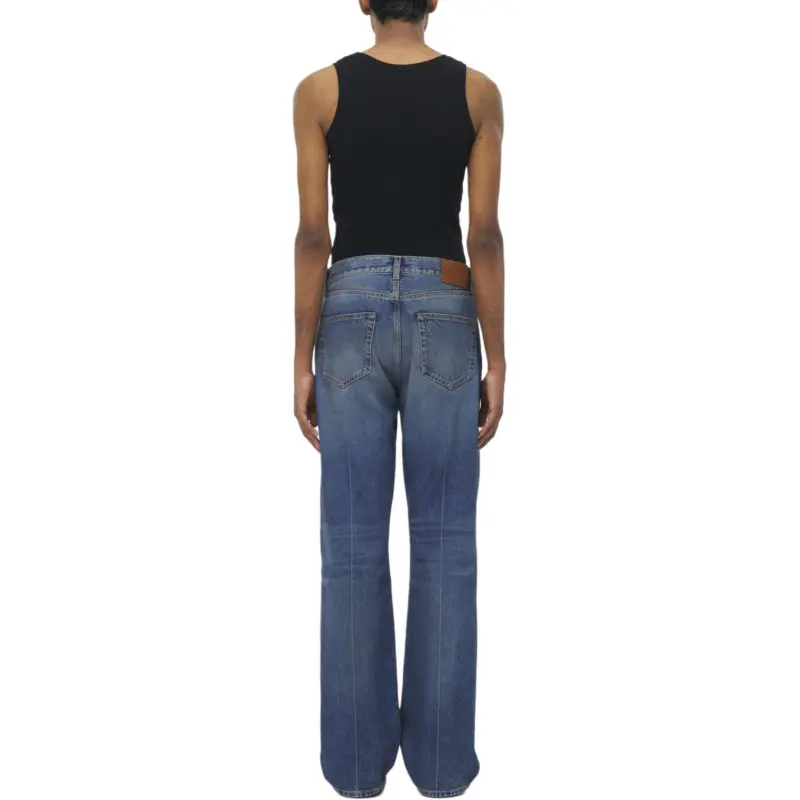 Alexander McQueen Logo Patch Straight Leg Jeans-2