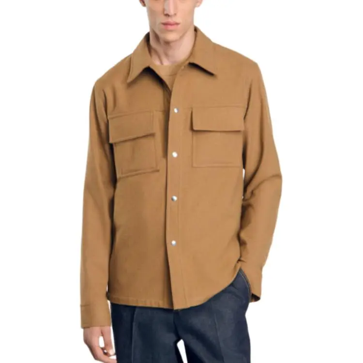 Sandro Felted finish Shirt Jacket-1