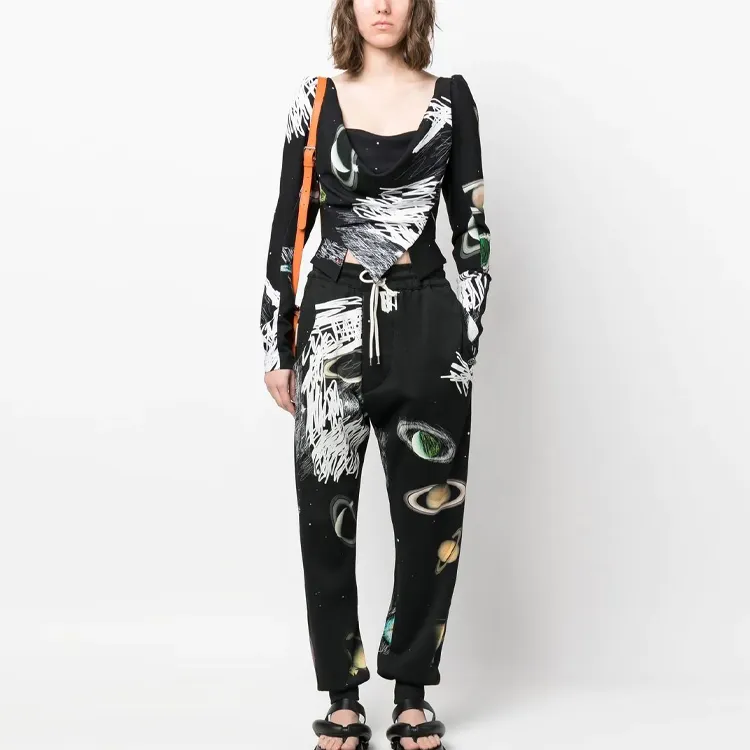 Vivienne Westwood SS23 Knitted Sweatpants Women's Black-1