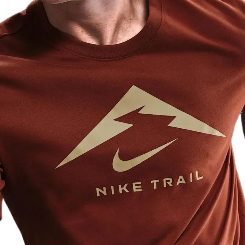 Nike Dri Fit Trail T Shirt Men's Brown-3