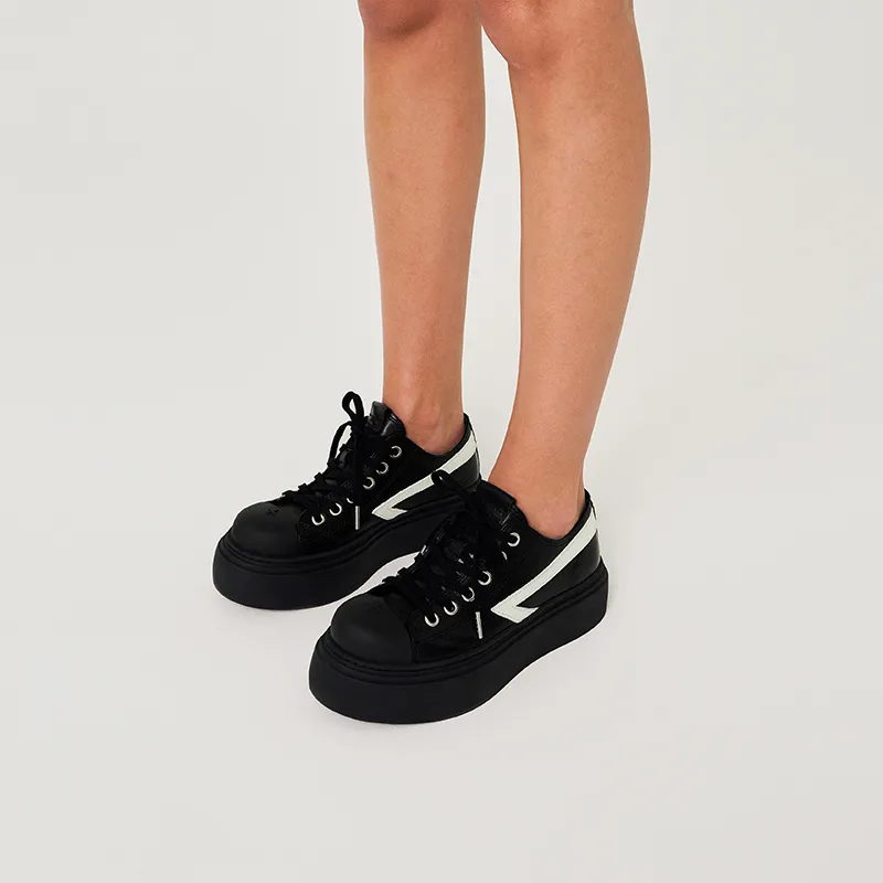 SMFK Low Top Skateboard Shoes Women's Wilderness Black-5