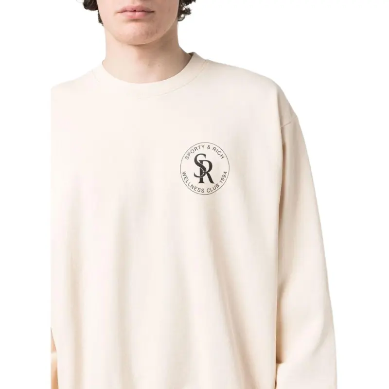 SPORTY & RICH Sweatshirts Unisex Ecru-4