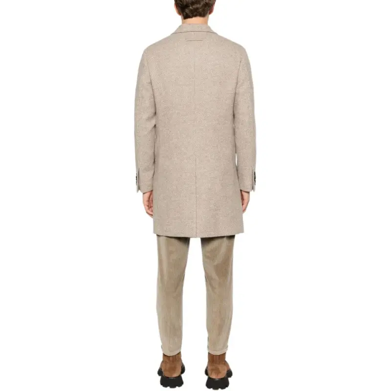 Ermenegildo Zegna Herringbone Double-Breasted Overcoat-2