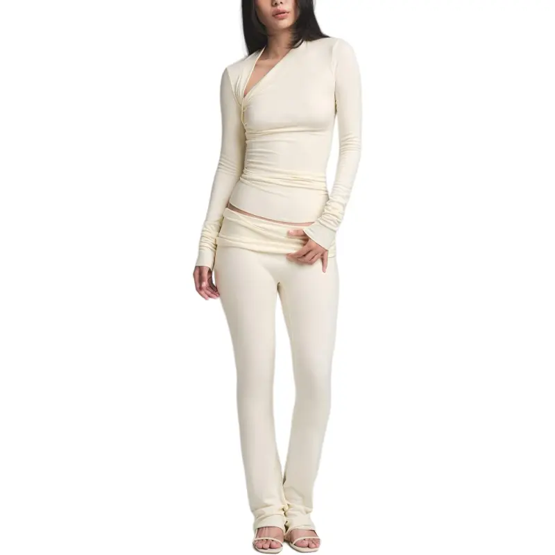 SKIMS SS25 SKIMS CLOUD Collection FOLDOVER PANT Casual Pants Women's ECRU/Natural-1