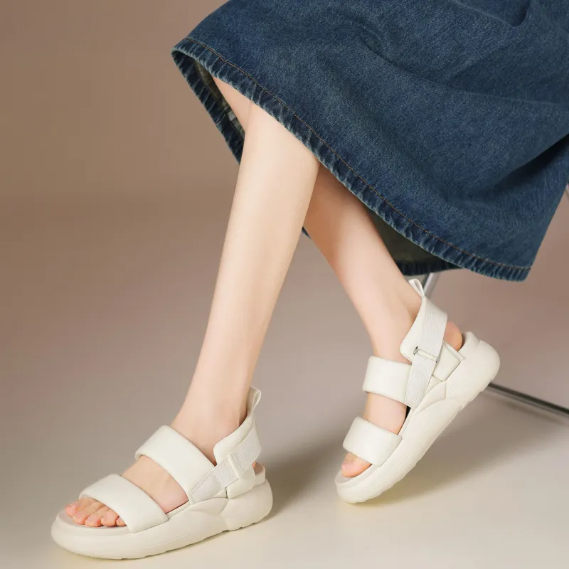 JOSINY Roman Sandals 5.5cm Women's Ecru/Light Pink-2