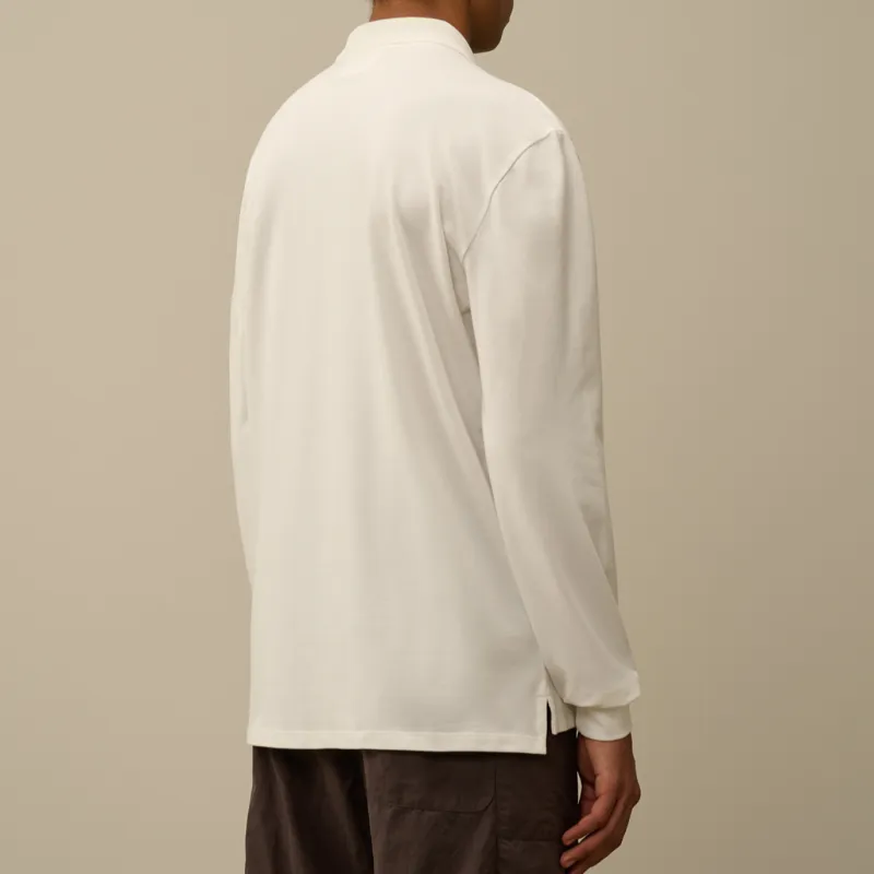 C.P.Company FW24 Polo Shirt Men's Gauze White-3
