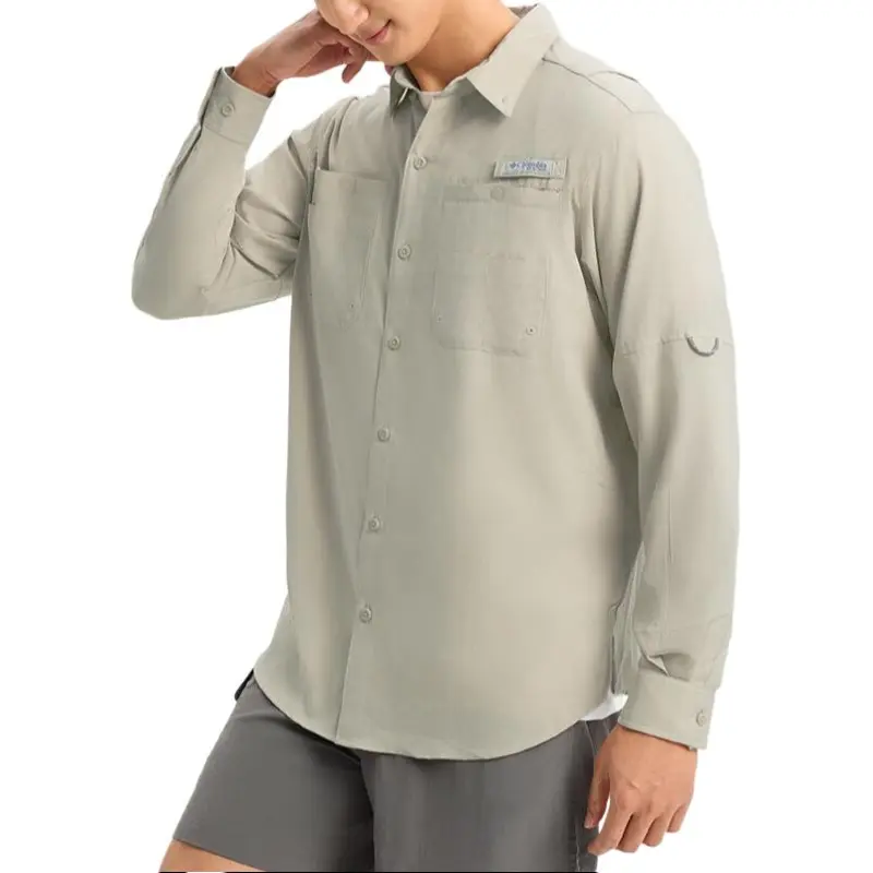 Columbia PFG Shirt Men's Light Khaki-3