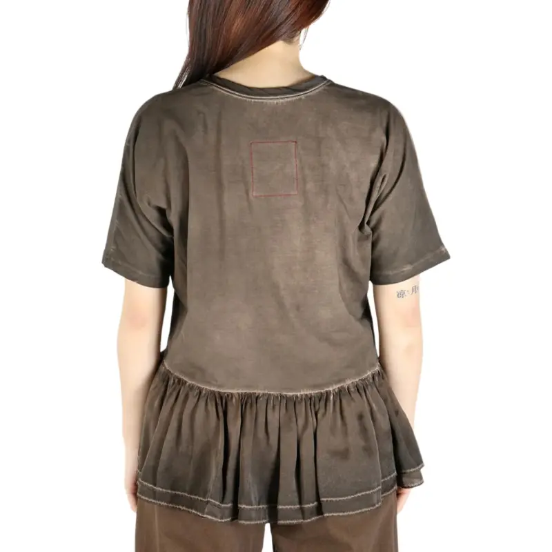 UMA WANG Todi Crewneck Flared T Shirt-4