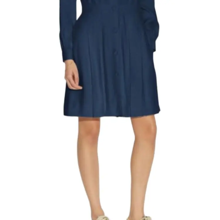 COACH Long Sleeved Dresses Women's Navy-4