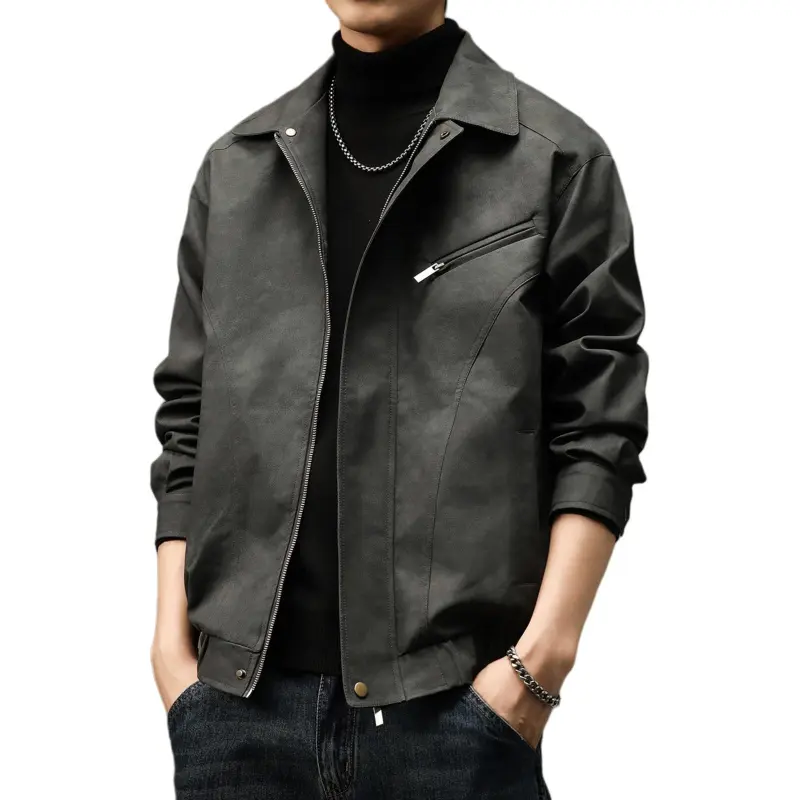 Devanro Jackets Coats Men's Gray-3