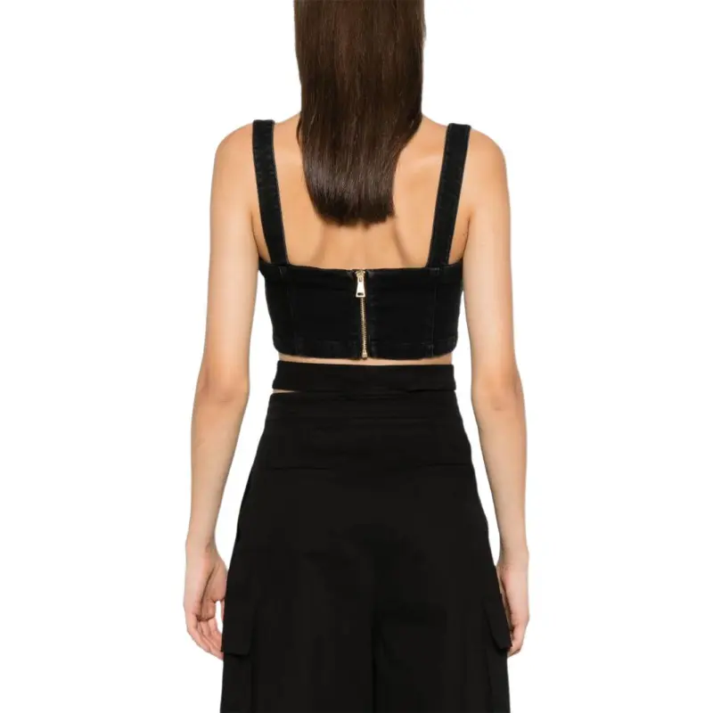 VERSACE JEANS COUTURE Decorative buckle Crop Top-2