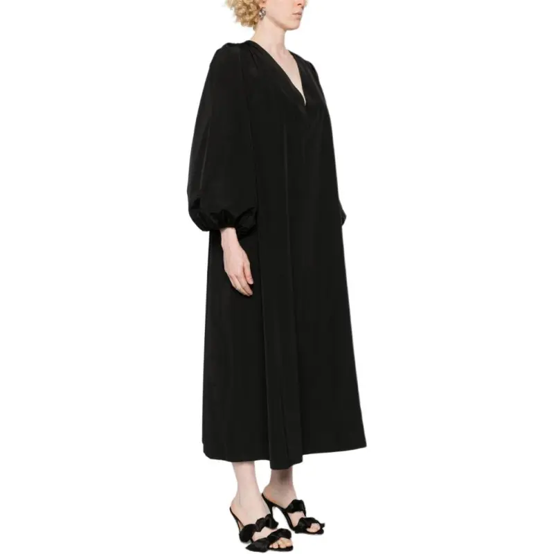 THE ROW Beauvoir V Neck Midi Dress-3