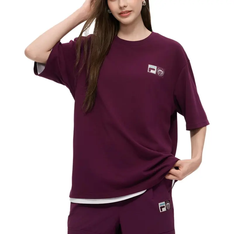 FILA FUSION T Shirt Unisex Purple Sweet Potato PU-2