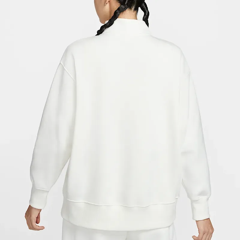 Nike Sportswear Phoenix Fleece Sweatshirt Women's Canvas White/Black-1