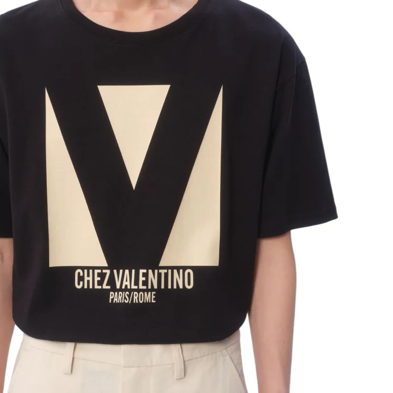 Valentino Chez Valentino Print T Shirt-7