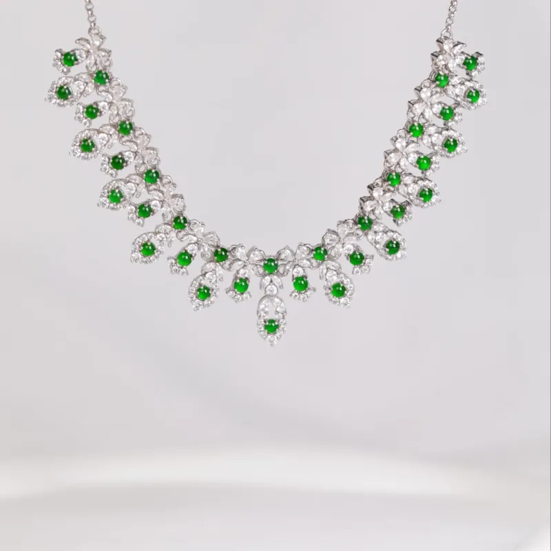 KALAIYIN Ice Glutinous Jadeite Necklaces Women's-4