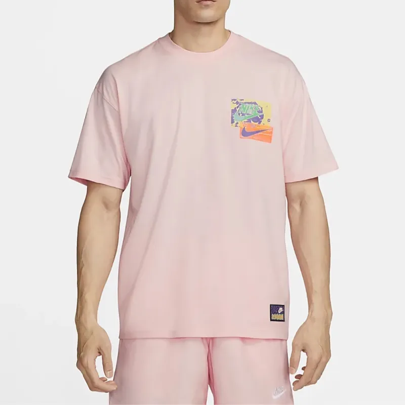 Nike T Shirts Men Pink-2