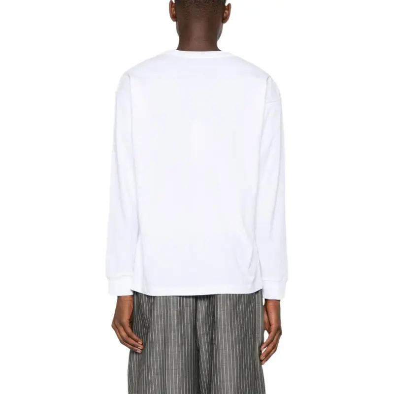 MM6 Maison Margiela Logo Patch Long Sleeved T Shirt-4