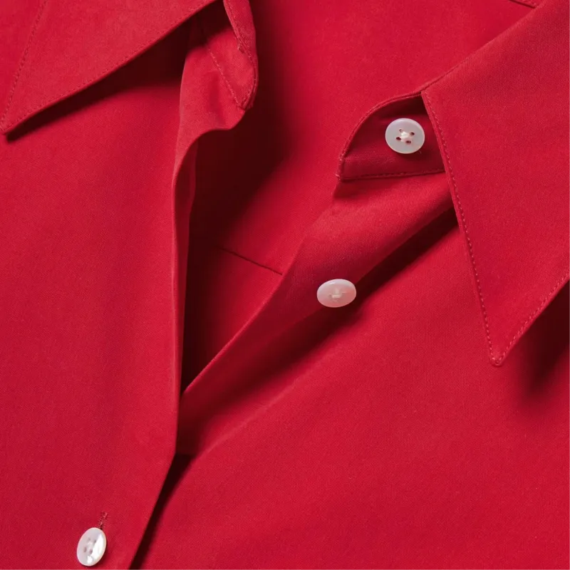 THE ROW Andra Silk Shirt-4
